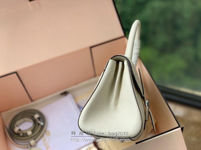 DELVAUX女包 Brillant系列手袋 原廠牛皮 德爾沃女手提包 女手拎包 Delvaux單肩斜挎包 Ds0028手縫白色  fcs1377